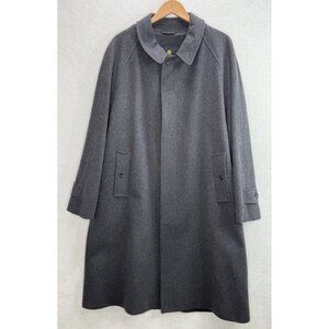 Grenfell Made In England Men's Charcoal Overcoat Wool Size 46